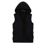 Sleeveless Zipper Gym Hoodie