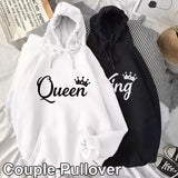 King and Queen Pullover Hoodies