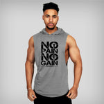 No Pain No Gain Men's Sleeveless Hoodie