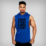 No Pain No Gain Men's Sleeveless Hoodie