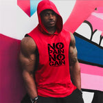 No Pain No Gain Men's Sleeveless Hoodie