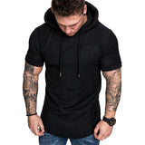 Men's Short Sleeve Hoodies Sweatshirt