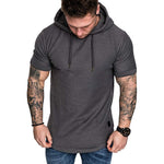 Men's Short Sleeve Hoodies Sweatshirt