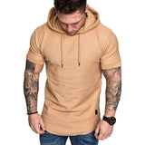 Men's Short Sleeve Hoodies Sweatshirt