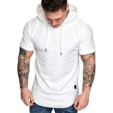 Men's Short Sleeve Hoodies Sweatshirt