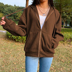 Oversized Women Zipper Hoodies