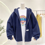 Oversized Women Zipper Hoodies