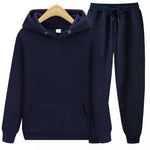 Casual Tracksuit Thick Hoodies + Joggers