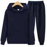 Casual Tracksuit Thick Hoodies + Joggers