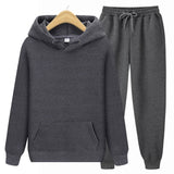 Casual Tracksuit Thick Hoodies + Joggers